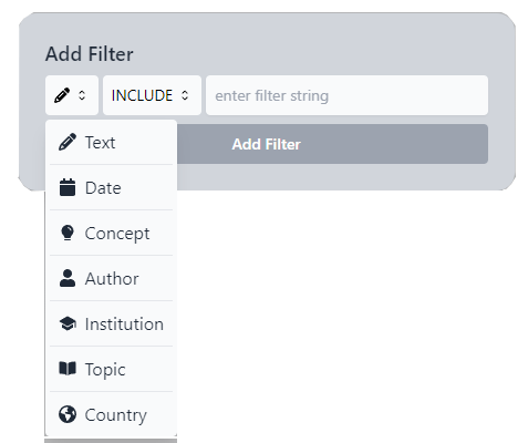 filters in deep search